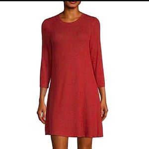 by&by-Juniors 3/4 Sleeve Sedona Red Sweater Dress